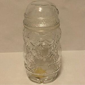 Libbey Clear Santa Shaped Glass Jar with Lid
